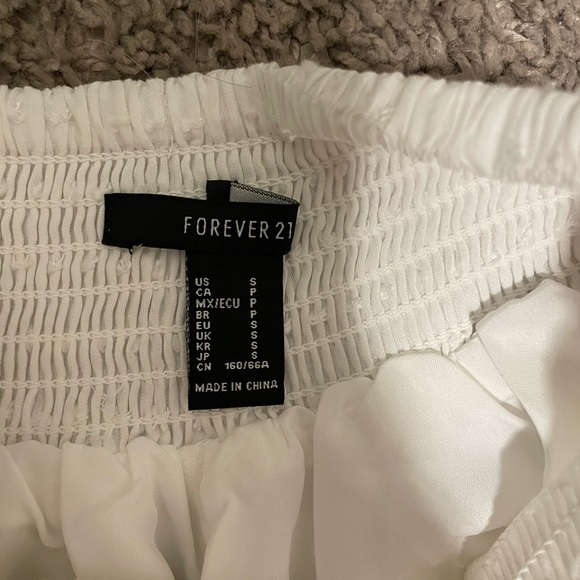 White F21 Ruffle Skirt - Picture 3 of 4